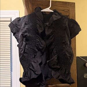 Black Ruffled Women’s Top